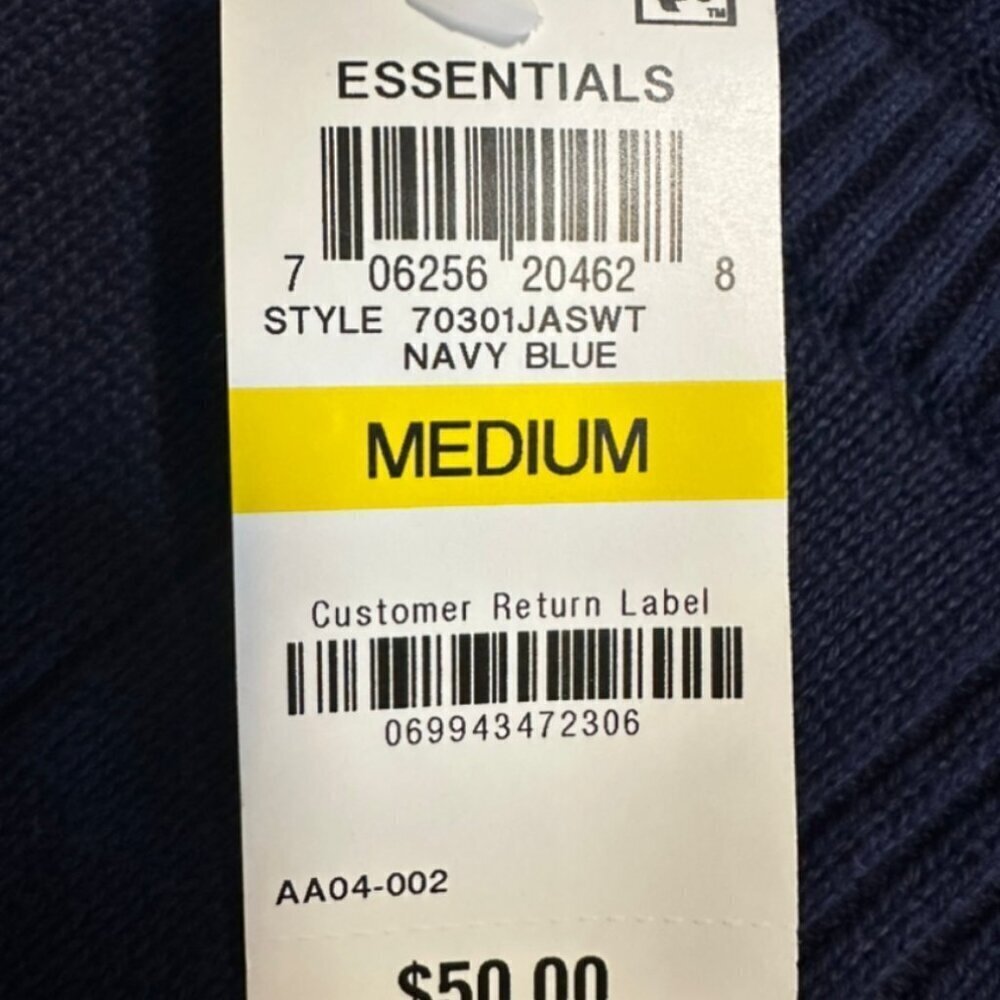 NWT John Ashford Navy Men's Size M Sweater​​​​​ - Picture 6 of 7